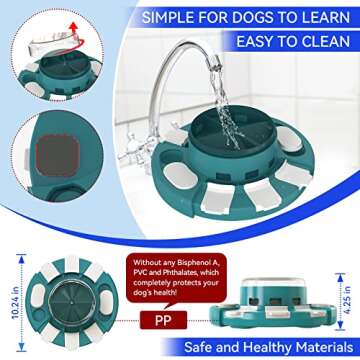 KADTC Dog Puzzle Toys for Small/Medium/Large Dogs Slow Feeder w/Button Level 2 in 1 Boredom Busters Keep Them Busy Enrichment Toy Puzzles Food/Treat Dispenser Puppy Brain Mental Stimulation Game GRN