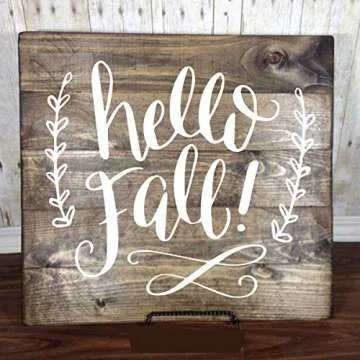 Hello Fall! Vinyl Wall Decal - Autumn Home Decor