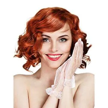 SATINIOR Lace Gloves for Women: Elegant Summer Courtesy Gloves for Weddings and Events