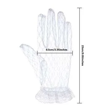 Elegant SATINIOR Lace Gloves for Weddings and Parties