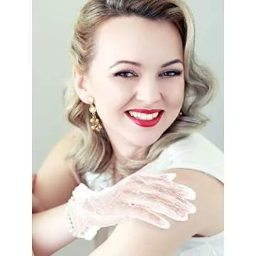 Elegant SATINIOR Lace Gloves for Weddings and Parties