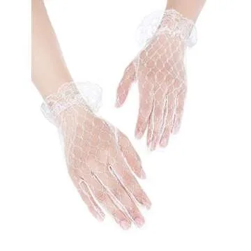 Elegant SATINIOR Lace Gloves for Weddings and Parties