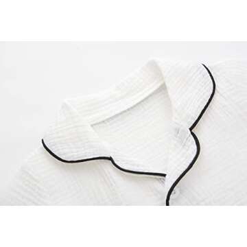 BINIDUCKLING Baby Pajamas Summer Short Pjs for Toddler Girls Boys 3T White