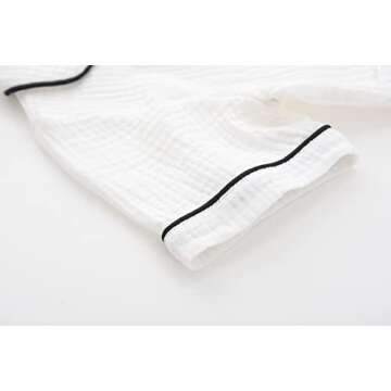 BINIDUCKLING Summer Baby Pajamas for Toddlers 3T White