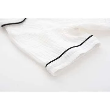 BINIDUCKLING Summer Baby Pajamas for Toddlers 3T White