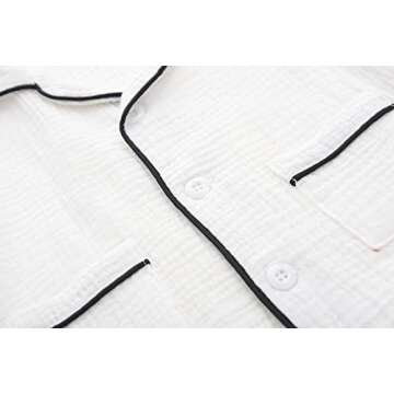 BINIDUCKLING Summer Baby Pajamas for Toddlers 3T White