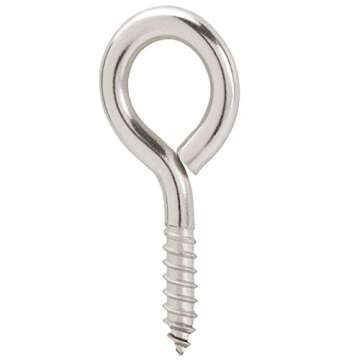 Axe Sickle 2 Inch Screw Eyes Metal Eye Hooks Small Eyelet Screws, 30 Pcs