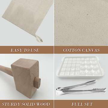 Manual Ice Crushing Set for Home Bartenders