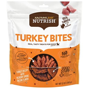 Rachael Ray Nutrish Turkey Bites, 12 oz Pouch for Dogs