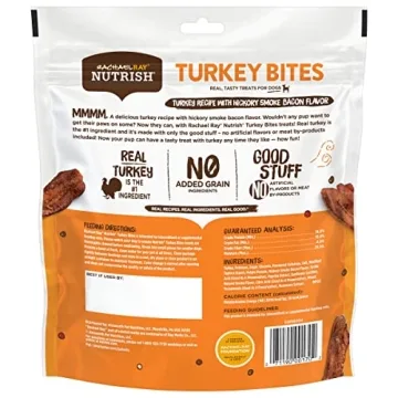 Rachael Ray Nutrish Turkey Bites, 12 oz Pouch for Dogs