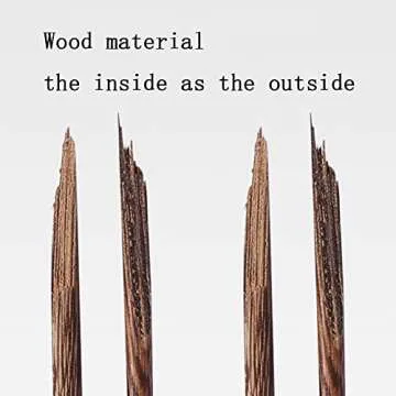 M.G Wenge Wood Chopsticks,10 Pairs Wooden Chopsticks,Chinese Japanese Korean Reusable Wood Chopsticks,Dishwasher Safe Chopsticks(9.8inch)