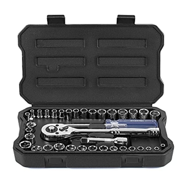 WORKPRO 39-Piece Drive Socket Set Metric Imperial Quick-Release