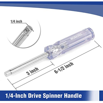 WORKPRO 39-Piece Drive Socket Set Metric Imperial Quick-Release