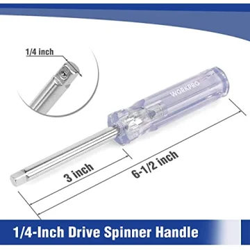 WORKPRO 39-Piece Drive Socket Set Metric Imperial Quick-Release