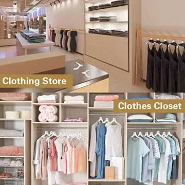 Wesiti 60 Pack Clear Plastic Hangers Bulk for Clothes 17" Crystal Cut Hangers for Coats Shirts Suits Clothing Store Home Closet(Classic)