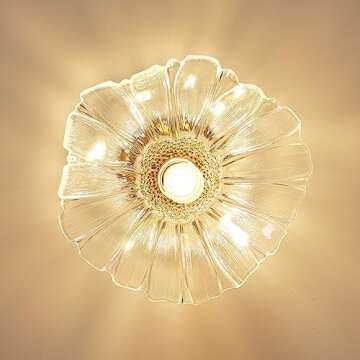 BAVGARI Semi Flush Mount Ceiling Light Fixture,Gold Ceiling Light,flushmount Ceiling Light,Bathroom ...