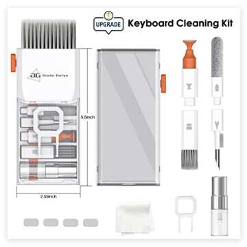 10-in-1 Keyboard Cleaner, Laptop Cleaning Kit Lens Pen for DSLR Cameras, 3 in 1 Earbud Cleaner Pen, Computer Cleaning Kit, Polish Cleaning Cloth Brush for Screen/Electronic/MacBook/Phone/iPad/PC/