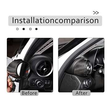 TOYCIDFG Carbon Fiber Dashboard Vent Trim for Alfa Romeo Giulia 2017-2020