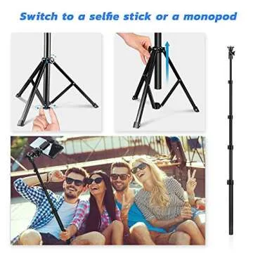 UBeesize 54-inch Selfie Stick Tripod for Smartphones