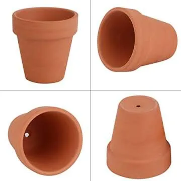 24 Mini Clay Pots for Indoor/Outdoor Succulents
