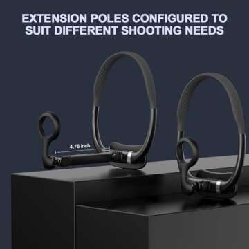 Cavabien Magnetic Neck Phone Holder, Neck Cell Phone Stand, POV/Vlog Selfie Mount, Hands-Free Phone Neck Holder, Chest Phone Stand Video Recording for iPhone 16 15 14 13 12 Series & Android, Black