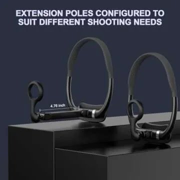 Cavabien Magnetic Neck Phone Holder, Neck Cell Phone Stand, POV/Vlog Selfie Mount, Hands-Free Phone Neck Holder, Chest Phone Stand Video Recording for iPhone 16 15 14 13 12 Series & Android, Black