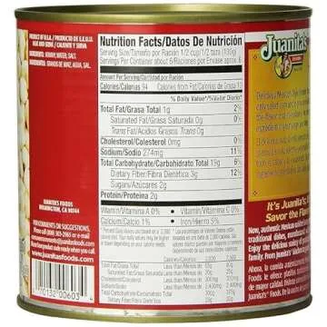 Juanita's Hominy 6.6 lb - Authentic Mexican Flavor for Cooking