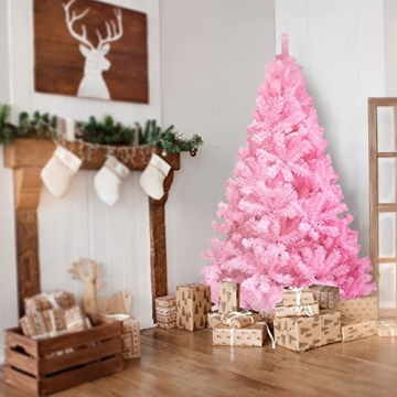 CCINEE 6ft Pink Artificial Christmas Tree for Festive Cheer