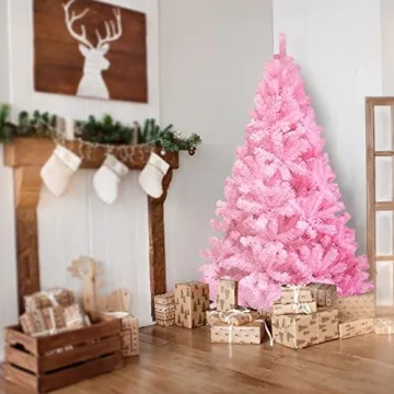 CCINEE 6ft Pink Artificial Christmas Tree for Festive Cheer