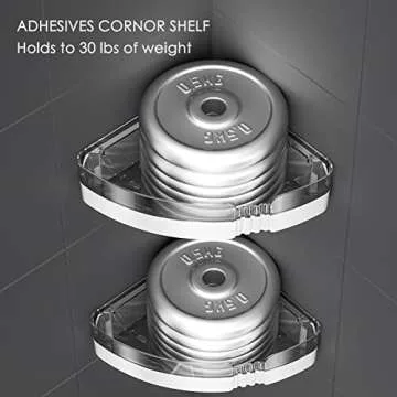 UIFER Corner Shower Caddy - Strong Adhesive Shelves