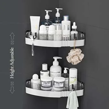UIFER Corner Shower Caddy - Strong Adhesive Shelves