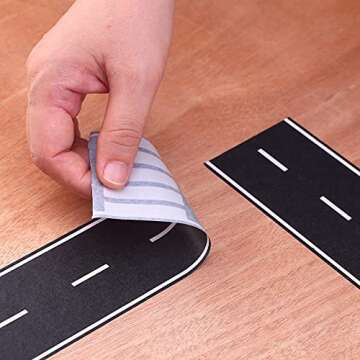 Black Track Tape,Toy Car Tape Track for Kids,Race Cars Decorations for Kids Birthday Party, 2.4" x 33' Each Roll