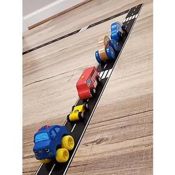 Black Track Tape,Toy Car Tape Track for Kids,Race Cars Decorations for Kids Birthday Party, 2.4" x 33' Each Roll