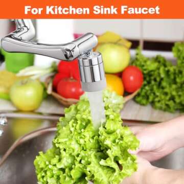 Spurtar 1440° Sink Faucet Aerator Extension - Smart Tap Attachment for Easy Cleaning