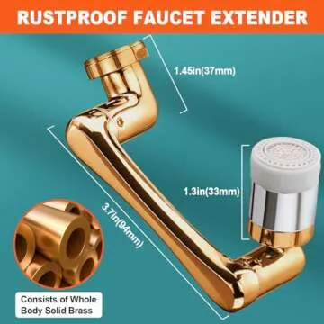 Spurtar Swivel Faucet Extender for Families - 2 Spray Modes