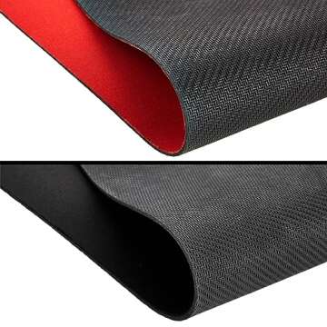 2 Pack Card Game Mat for Magic and MTG, 24x14 inches Board TCG Playmat, 1 Black and 1 Red