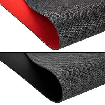 2 Pack Card Game Mat for Magic and MTG, 24x14 inches Board TCG Playmat, 1 Black and 1 Red