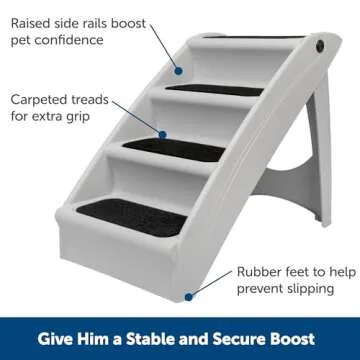 PetSafe CozyUp Folding Dog Stairs for Easy Pet Access