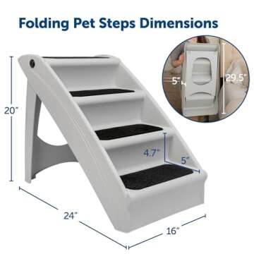PetSafe CozyUp Folding Dog Stairs for Easy Pet Access