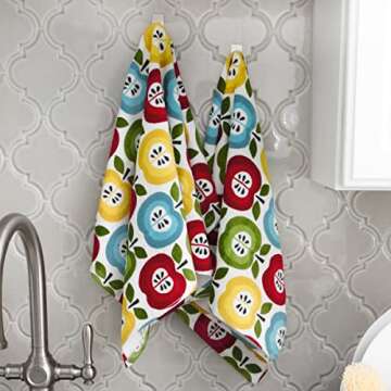T-fal Kitchen Towels: Absorbent & Vibrant 2-Pack