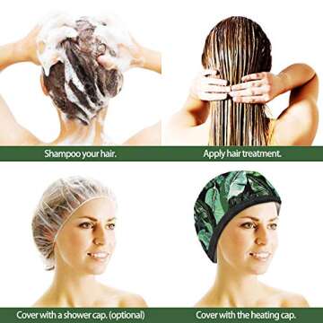 VICARKO Hair Steamer Thermal Heat Cap Deep Conditioning Natural Black Hair Scalp Treatment Spa Hot H...