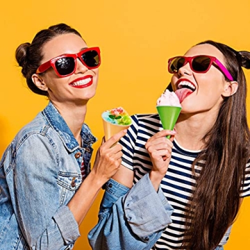 100-Piece Snow Cone Cups Spoon Straws Summer Party Set