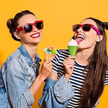 100-Piece Snow Cone Cups Spoon Straws Summer Party Set