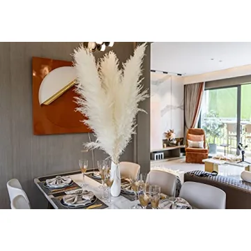 Natural Pampas Grass Extra Fluffy Plumes 43" 110cm