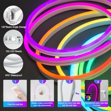 Icever Neon Rope Light: Bright, Colorful & Customizable