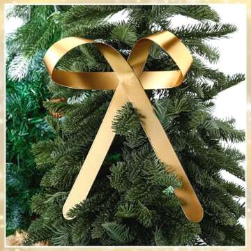 Daifunli Large Gold Metal Bow Ornaments with Clip Gold Bow Decoration for Wedding Bridal Baby Shower...