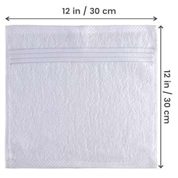 Utopia Towels 12 Pack Premium Wash Cloths Set (12 x 12 Inches) 100% Cotton Ring Spun, Highly Absorbe...