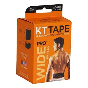 KT Tape Pro Wide Precut Strips for Pain Relief and Support