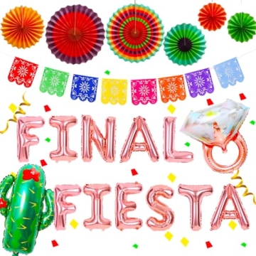 JeVenis Luxury Final Fiesta Bachelorette Party Decoration Final Fiesta Backdrop Final Fiesta Balloon...
