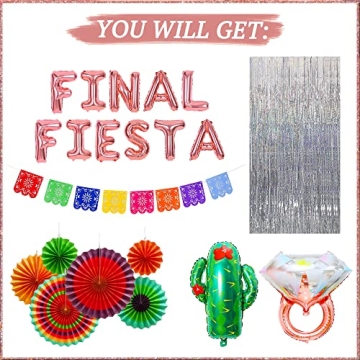 Luxury Final Fiesta Bachelorette Party Decorations & Backdrop